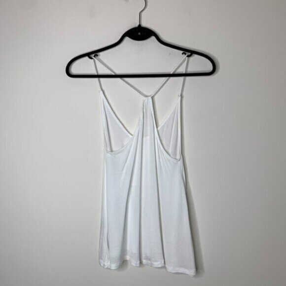 Wilfred Free Aritzia Women's Tank Top Cropped Flowy Racerback White Size XS - Picture 10 of 12